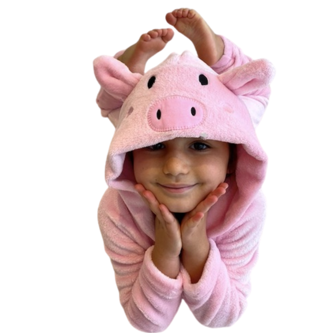 Pijama de cerdito para niña 2025